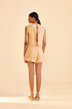 Farm Rio Beige Tailored Shorts -Farm Rio Shop 313601 04