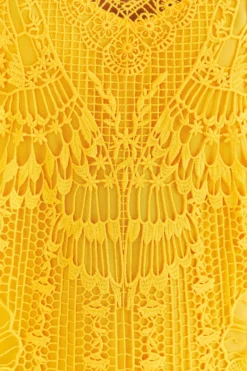 Farm Rio Yellow Guipure Midi Dress -Farm Rio Shop 313604 06 scaled