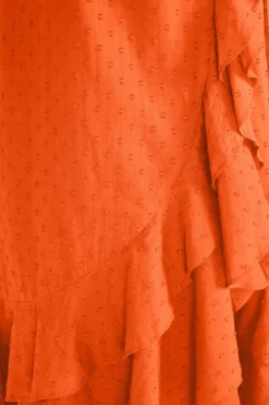 Farm Rio Orange Ruffles Midi Dress -Farm Rio Shop 313610 03