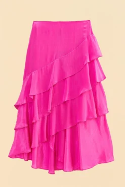 Farm Rio Dark Pink Marocaine Ruffle Skirt -Farm Rio Shop 313615 06