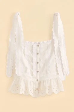Farm Rio Off-White Laces Blouse -Farm Rio Shop 313617 04