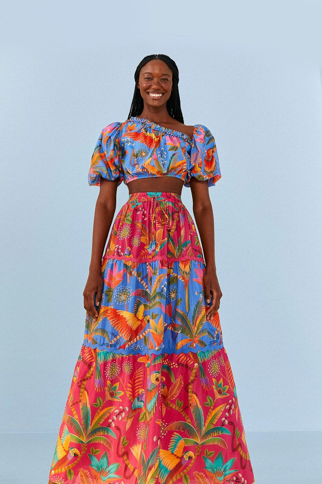 Farm Rio Macaw Party Mix Maxi Skirt 1 Farm Rio Macaw Party Mix Maxi Skirt