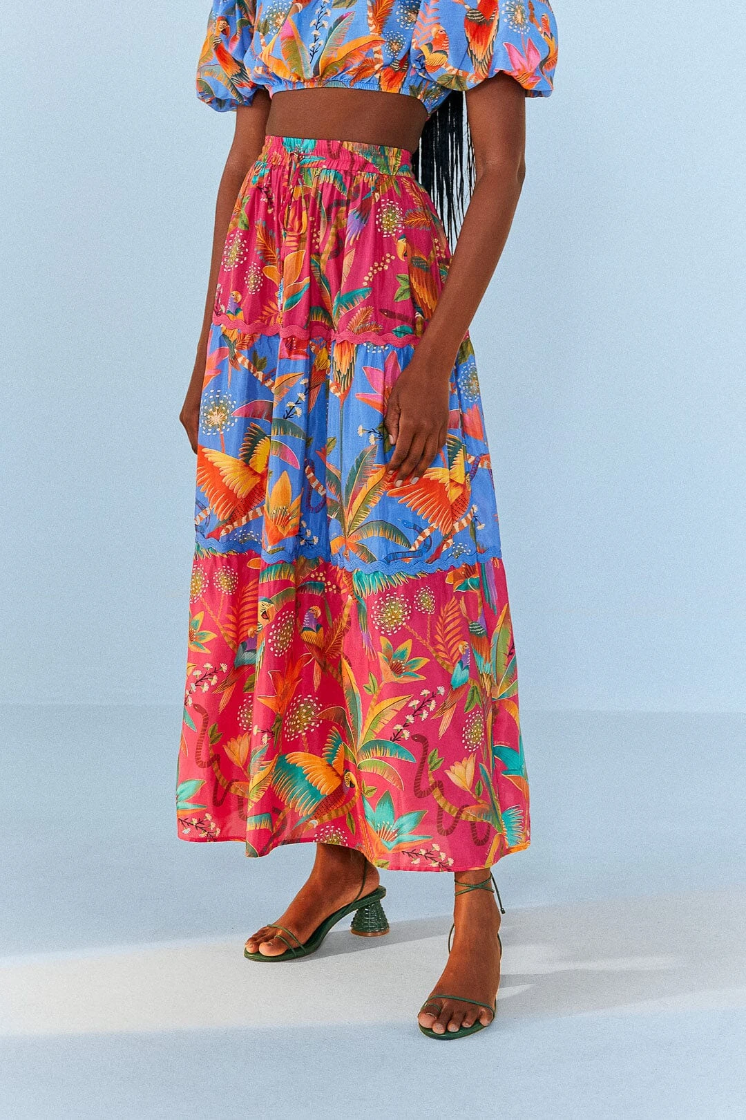 Farm Rio Macaw Party Mix Maxi Skirt 3 Farm Rio Macaw Party Mix Maxi Skirt - Image 3