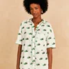 Farm Rio Cross Stitch Coconut Embroidered Romper