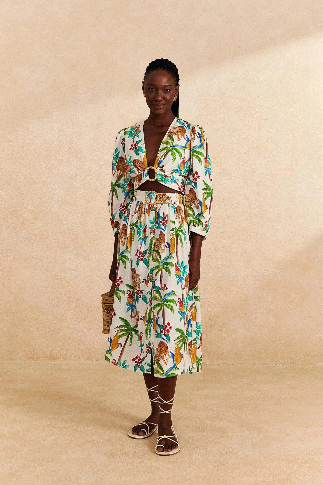 Farm Rio Tropical Paradise Midi Skirt 1 Farm Rio Tropical Paradise Midi Skirt