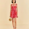 Farm Rio Red Jungle Scarf Romper