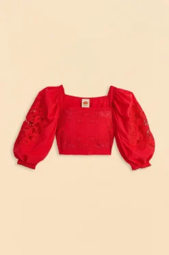 Farm Rio Red Lace Blouse 11 Farm Rio Red Lace Blouse -Farm Rio Shop 313682 06