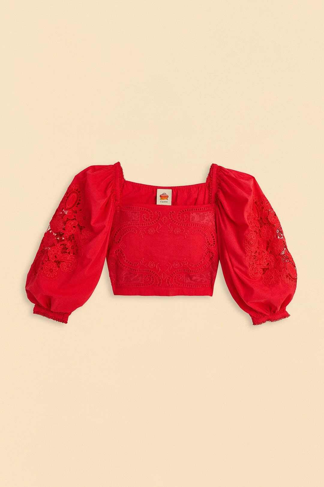 Farm Rio Red Lace Blouse 6 Farm Rio Red Lace Blouse - Image 6