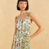 Farm Rio Off-White Tropical Romance Romper