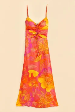 Farm Rio Summer Garden Ombre Lenzing™ Ecovero™ Viscose Midi Dress -Farm Rio Shop 313684 06