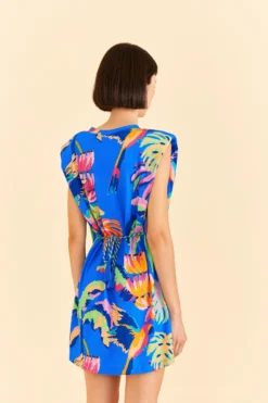 Farm Rio Blue Painted Jungle T-Shirt Dress -Farm Rio Shop 313685 04 scaled