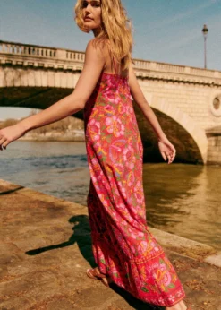 Farm Rio Macaw Flowers Red Jolia Dress -Farm Rio Shop 313758 03