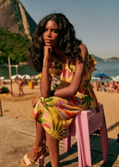 Farm Rio Summer Forest Yellow Parioca Blouse -Farm Rio Shop 313790 03