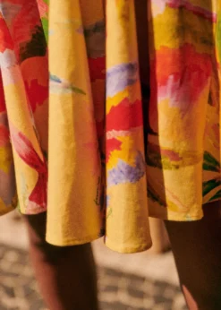 Farm Rio Summer Forest Yellow Olinda Short Dress -Farm Rio Shop 313791 05