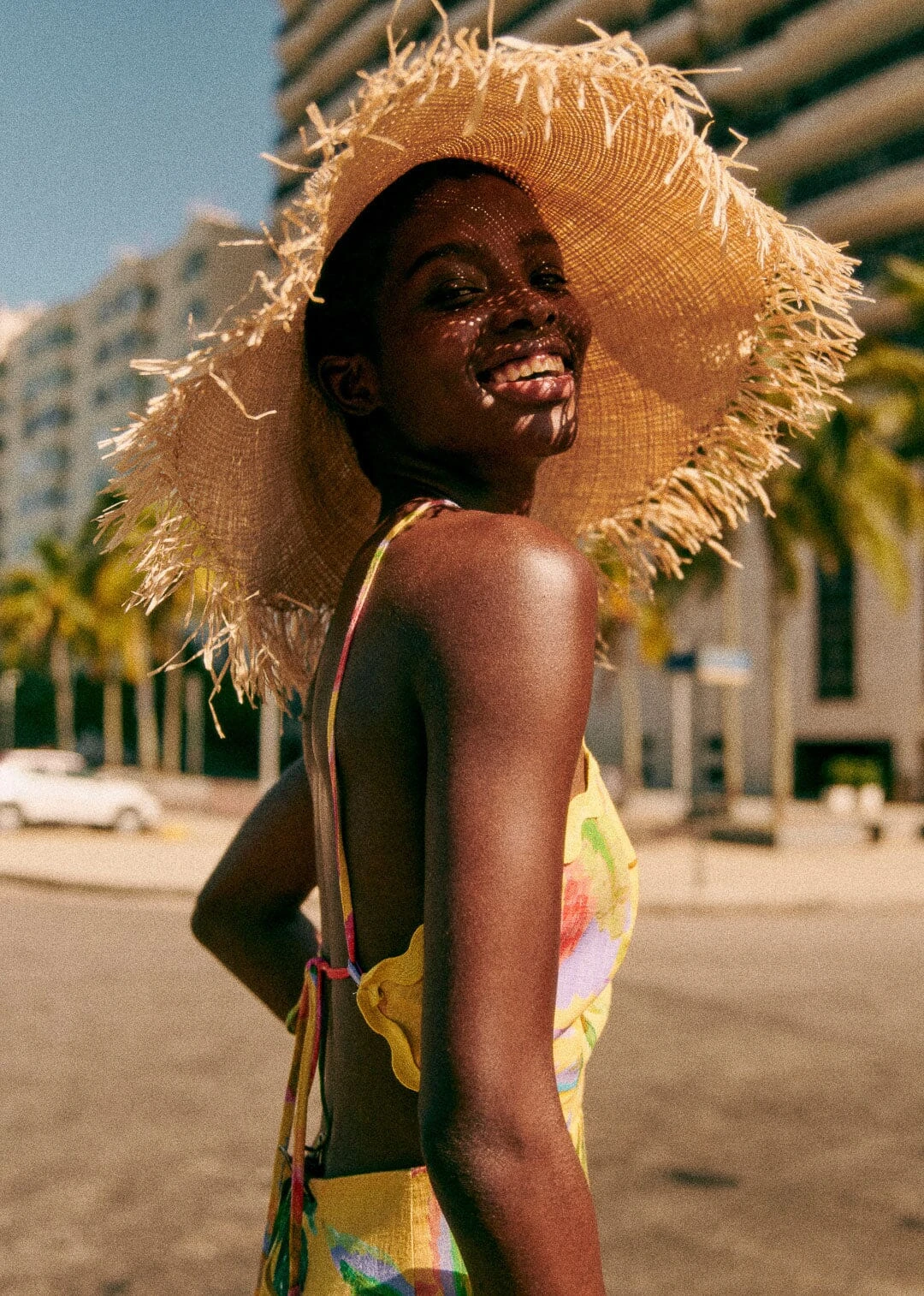 Farm Rio Summer Forest Yellow Burna Midi Dress 4 Farm Rio Summer Forest Yellow Burna Midi Dress - Image 4