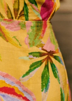 Farm Rio Summer Forest Yellow Burna Midi Dress 12 Farm Rio Summer Forest Yellow Burna Midi Dress -Farm Rio Shop 313793 06