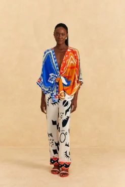 Farm Rio Off-White Pitta Soul Pants