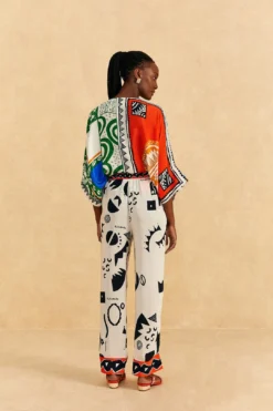 Farm Rio Off-White Pitta Soul Pants 6 Farm Rio Off-White Pitta Soul Pants -Farm Rio Shop 314082 03