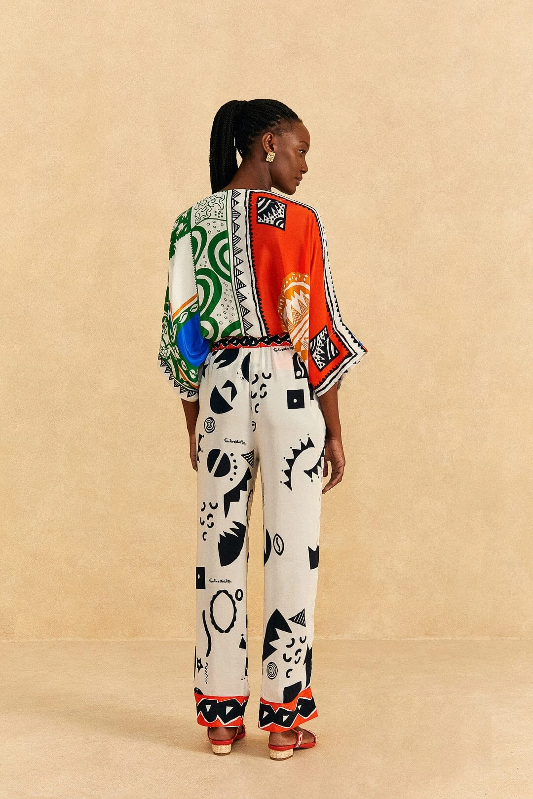 Farm Rio Off-White Pitta Soul Pants 3 Farm Rio Off-White Pitta Soul Pants - Image 3