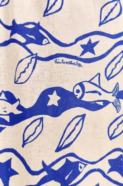 Farm Rio Off-White Pitta Waves Sleeveless Maxi Dress -Farm Rio Shop 314086 05