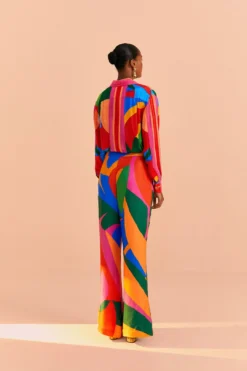 Farm Rio Colorful Leaves Lenzing™ Ecovero™ Viscose Pants -Farm Rio Shop 314097 04