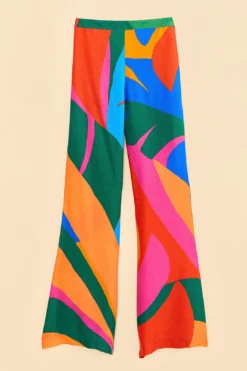 Farm Rio Colorful Leaves Lenzing™ Ecovero™ Viscose Pants -Farm Rio Shop 314097 06