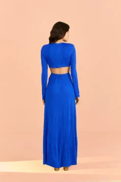Farm Rio Blue Knot Cut Out Maxi Dress 8 Farm Rio Blue Knot Cut Out Maxi Dress -Farm Rio Shop 314099 04