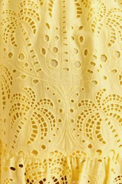 Farm Rio Light Yellow Palm Tree Mini Dress -Farm Rio Shop 314107 05