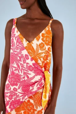 Farm Rio Pink Tropical Woodcut Cover Up -Farm Rio Shop 314462 03