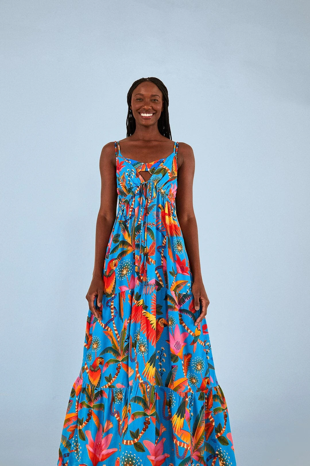 Farm Rio Blue Macaw Party Cover Up 1 Farm Rio Blue Macaw Party Cover Up