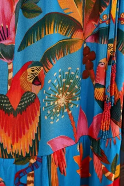 Farm Rio Blue Macaw Party Cover Up 10 Farm Rio Blue Macaw Party Cover Up -Farm Rio Shop 314463 05