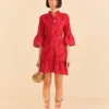 Farm Rio Red Palm Tree Mini Dress