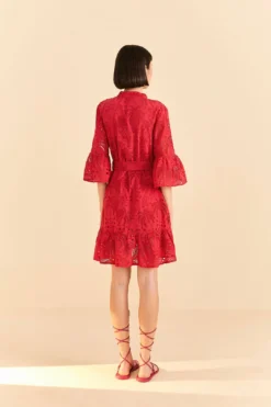 Farm Rio Red Palm Tree Mini Dress -Farm Rio Shop 314488 04