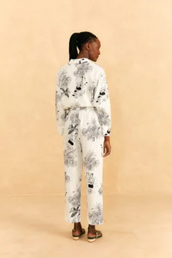 Farm Rio Off-White Moto Love Pants -Farm Rio Shop 314490 03