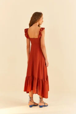 Farm Rio Brown Sleeveless Maxi Dress 8 Farm Rio Brown Sleeveless Maxi Dress -Farm Rio Shop 314507 04