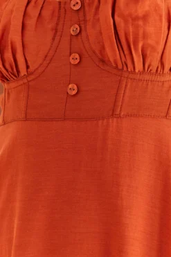 Farm Rio Brown Sleeveless Maxi Dress 9 Farm Rio Brown Sleeveless Maxi Dress -Farm Rio Shop 314507 05