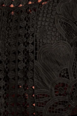 Farm Rio Black Alucina Luz Guipire Crop Top -Farm Rio Shop 314508 05