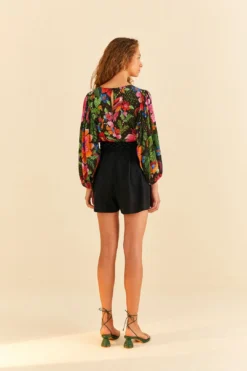 Farm Rio Black Shorts -Farm Rio Shop 314513 04