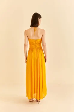 Farm Rio Yellow Sleeveless Maxi Dress With Sun Buckle 9 Farm Rio Yellow Sleeveless Maxi Dress With Sun Buckle -Farm Rio Shop 314753 04