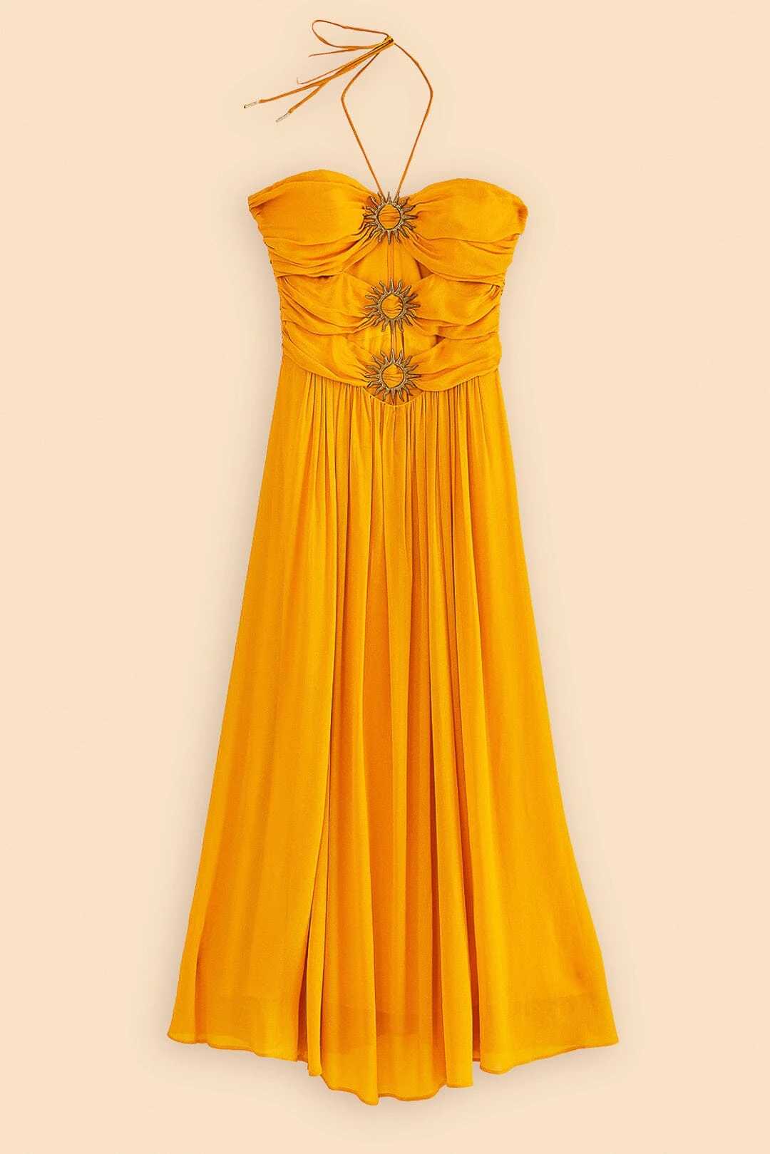 Farm Rio Yellow Sleeveless Maxi Dress With Sun Buckle 6 Farm Rio Yellow Sleeveless Maxi Dress With Sun Buckle - Image 6