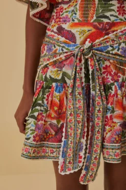 Farm Rio Off-White Tropical Yard Mini Skirt -Farm Rio Shop 315950 03