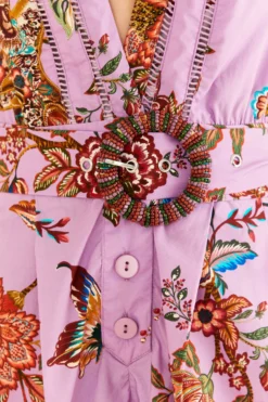 Farm Rio Lilac Floral Monkey Short Sleeve Romper -Farm Rio Shop 315954 05 scaled