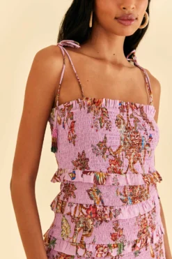 Farm Rio Lilac Floral Monkey Smocked Mini Dress 7 Farm Rio Lilac Floral Monkey Smocked Mini Dress -Farm Rio Shop 315956 03 scaled