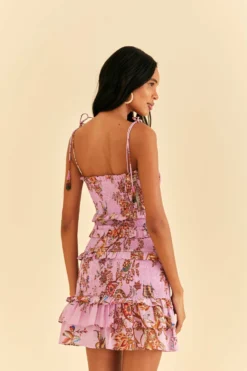 Farm Rio Lilac Floral Monkey Smocked Mini Dress 8 Farm Rio Lilac Floral Monkey Smocked Mini Dress -Farm Rio Shop 315956 04 scaled