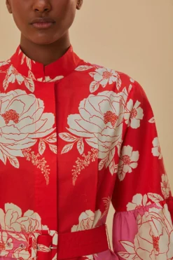 Farm Rio Pink Soft Garden Short Sleeve Mini Dress -Farm Rio Shop 315959 04