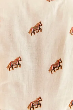 Farm Rio Off-White Embroidered Horses Midi Dress 10 Farm Rio Off-White Embroidered Horses Midi Dress -Farm Rio Shop 315962 05