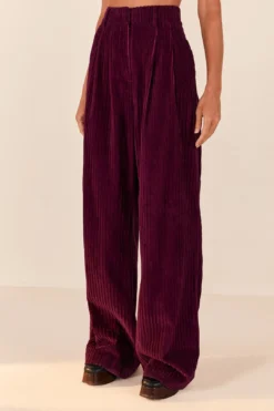 Farm Rio Burgundy Corduroy Pants -Farm Rio Shop 316009 03