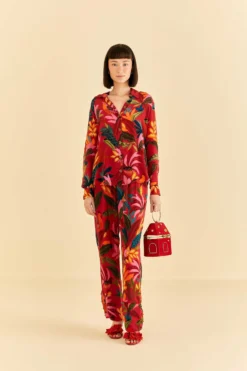 Farm Rio Red Rooster Leaves Long Sleeve Shirt -Farm Rio Shop 316428 02 542279de 060b 4544 83e0 52a83fd264f6 scaled