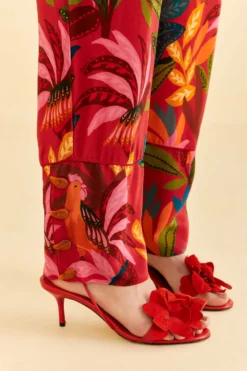 Farm Rio Red Rooster Leaves Pants -Farm Rio Shop 316429 05 scaled