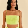 Farm Rio Lime Sleeveless Crop Top